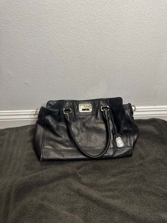 Cole Haan Handbags - Cole Haan Kendra Valise II Black Leather Tote Bag